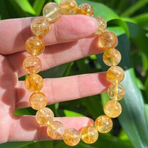 11.5mm stretchable‎ citrine bracelet